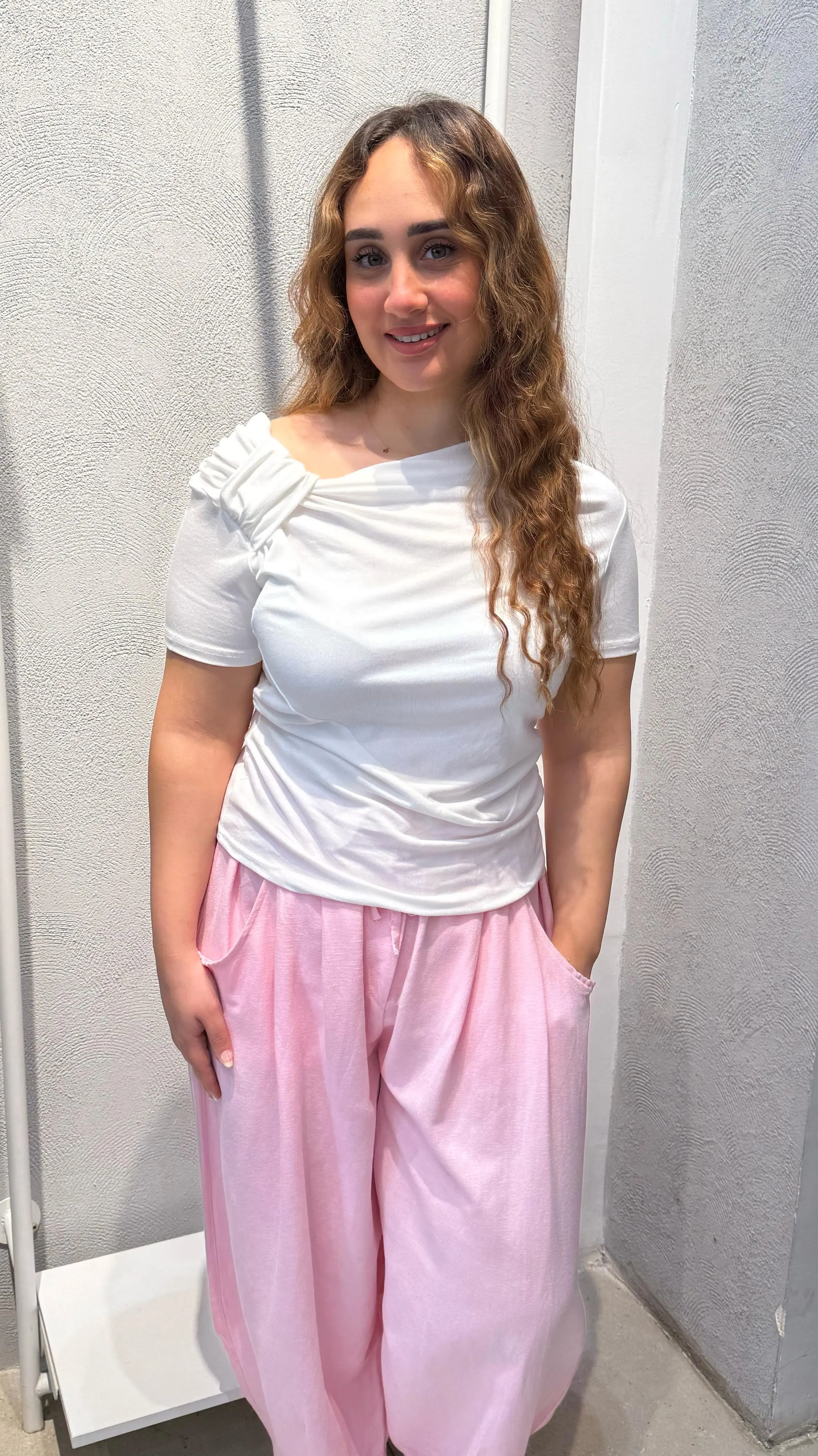 Half Sleeves Shoulder Ropped Basic