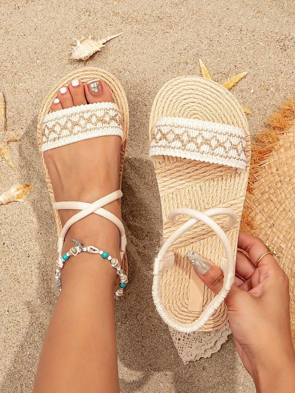 Sandals With Exposed Heels For Women Beach Slippers