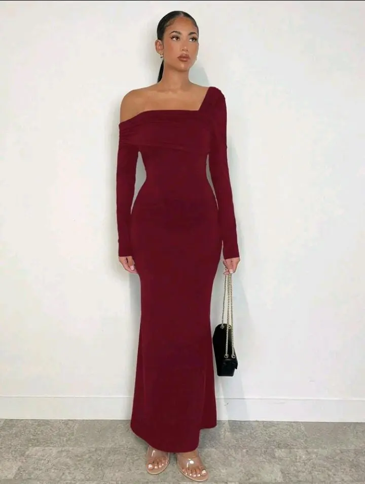 Solid Long Dress SHEIN 