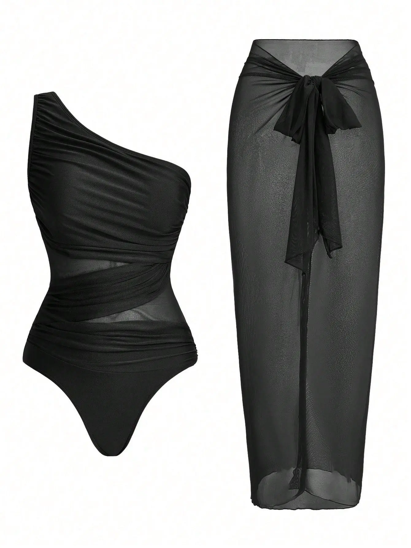 Oasis 2Pcs Swimsuit One Shoulder Top & Cover Up