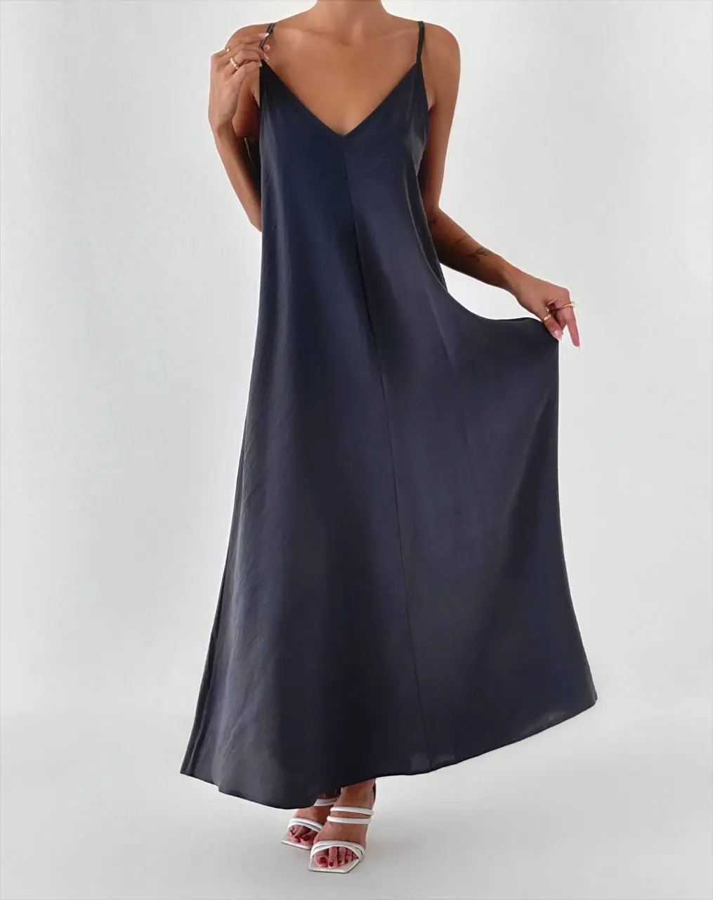 Solid Long Dress